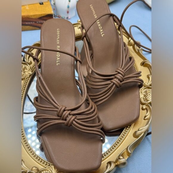 🆕 LOEFFLER RANDALL 🧿 NWOT Ryder Leather Knotted Sandals, Chocolate Brown, Sz 7 - Picture 14 of 16
